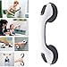 FChome Shower Wall Suction Cup Grab Bars,12 Inches Shower Handle Bar Offers Safe Grip with Strong Hold Suction Cup for Safety Grip Grab in Bathroom，Black