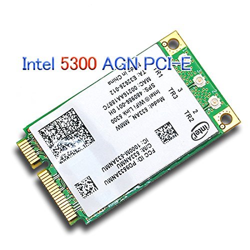 Intel WiFi Link 5300 AGN Mini PCI-E Wireless Card 802.11a/b/g/Draft-n 533AN_MMW 2.4/5.0 GHz 450 Mbps