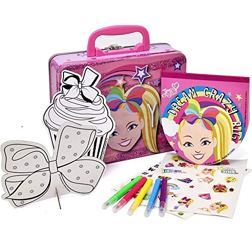 Jojo Siwa Coloring and Activity Tin Box, Includes Markers, Stickers