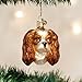 Old World Christmas King Charles Spaniel Head Glass Blown Ornament
