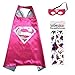 CL Disguise Superhero Costumes and Dress Up for Girls 4 Capes, 4 Masks and 3 Stickers