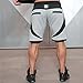 EU Men's Gym Workout Shorts Running Bodybuilding Short Jogger(Grey US S/Tag L)