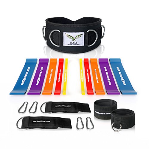 The x Bands Resistance Band Set with Weightlifting Fitness Belt and