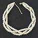 CIOOU Multi Strand Crystal Rhinestone Pearl Statement Necklace for Women Choker Bib Collar Beaded Necklace Costume Jewelry Set