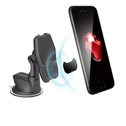 Crolan Wireless Charging Magnet Suction Cup Holder Car Dashboard Mount With Fast Wireless Charging Compatible With Iphone Xs Max Xr 8 Samsung S10