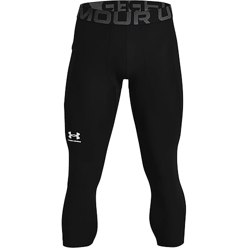 Under Armour Men's Armour HeatGear 3/4 Leggings , Black (001)/Pitch Gray, Small