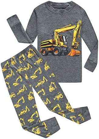 Truck Little Boys Kids Pajamas Sets 100% Cotton Pjs Toddler