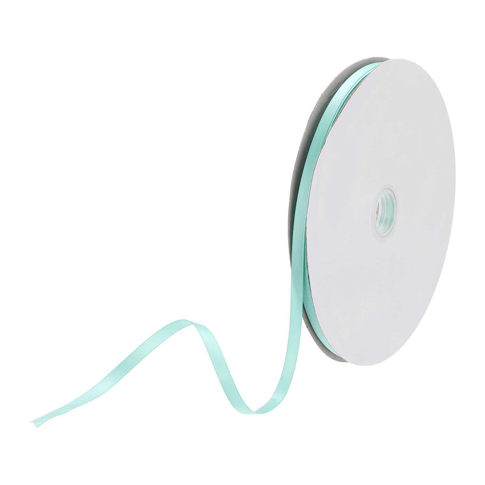 DMiotech 6mm Satin Ribbon 91m/300ft Thin Double Face Fabric Grosgrain Ribbon for Gift Wrapping Floral Hair Flower Bouquet, Turquoise Green