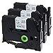 Labelife Replacement for Brother P Touch Label Tape 9mm TZe-221 TZe221 TZe TZ Tape 9mm 0.35 Laminated White Compatible with Brother PT-D210 PT-D220 PT-H110 PT-D400 Label Makers, 3/8 Inch, 3-Pack