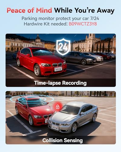 REDTIGER F7N Dash Cam 4K Front and Rear 1080P, 5.8GHz WiFi-20 MB/s Fast Transfer, 2160P/FHD Car Dash Camera with 64GB Card, 3.18" Screen, Smart App Control, Precise GPS, Night Vision, 24H Parking Mode
