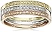 10k Tri-Colored Gold and Diamond Stacking Rings (1/4 cttw, J-K Color, I2-I3 Clarity), Set of 3