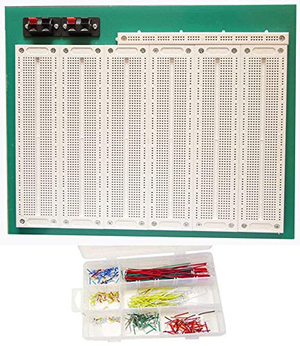 Tektrum Externally Powered Large Solderless 4660 Tie-Points Experiment Plug-in Breadboard + Pre-Formed Solid Jumper Wires for Proto-Typing Circuit/Arduino - Build Circuit Without Soldering - Thumbnail 5