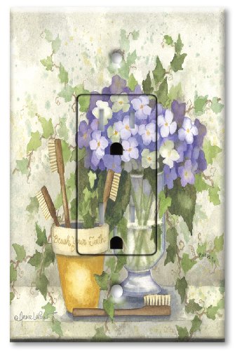 Printed - Tamper Resistant Electrical Outlet with matching Wall Plate - Brush Holder