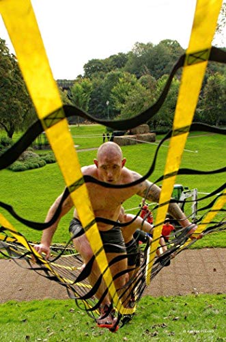 FONG 15 ft X 6 ft Climbing Cargo Net Black - Indoor Climbing net - Outdoor Cargo Webbing Net - Military Climbing Cargo Net (15) - Thumbnail 5