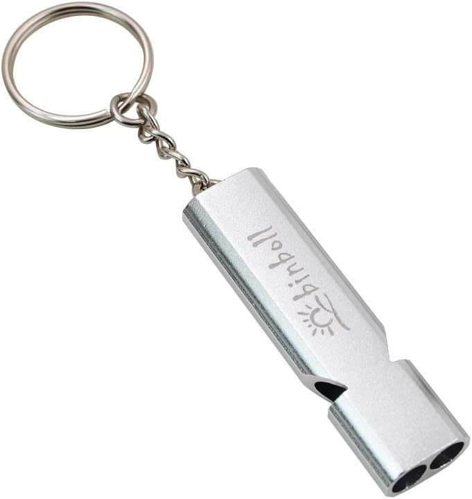 Binboll Double-Tube Whistle Aluminum Alloy Survival Whistle for Outdoor Needs Sports Referee Emergency : Sports & Outdoors