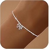 IPEPPY Dainty Shiny 925 Sterling Silver Bracelets for Women 14K Gold Plated Simple Twist Rope Chain Bracelet Minimalist Adjustable Link Charm Bracelet Jewelry Birthday Gifts for Mom