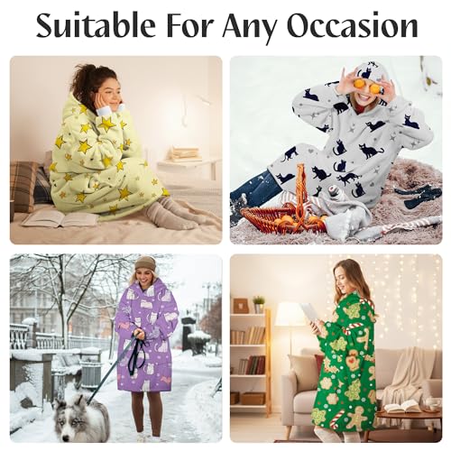 Queenshin Oversized Hoodie for Teen Ladies, Super Soft and Comfortable Sherpa Pullover