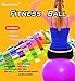 Fitness Ball: Silver, 22in/55cm Diameter, Includes 1 Ball +1 Pump + 1 Page Instruction Chart. No instructional DVD. (Exercise Gym Swiss Stability Ball)