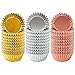 Elcoho 600 Pieces 1.25 Inch Mini Foil Metallic Cupcake Liners Muffin Paper Cases Baking Cups, Gold, Silver and Rose Gold
