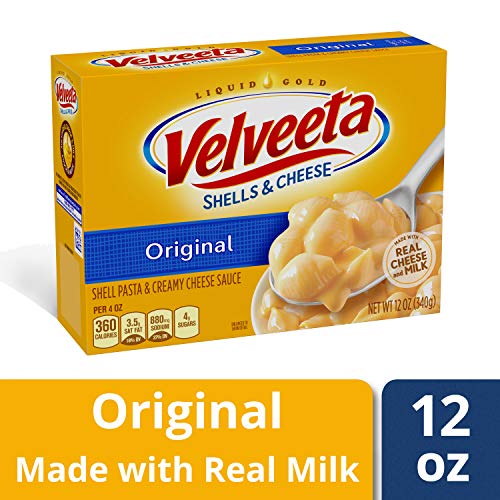 Velveeta Original Shells & Cheese (12 oz Boxes, Pack of 12)