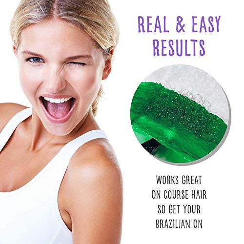 Hard Wax Beans Wax Beads 21oz - Painless Coarse Hair Removal - For Bikini Brazilian Underarms Back and Chest - Hair Removal Waxing Spatulas - Thumbnail 4