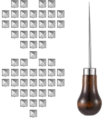 Swpeet Lot De 160 Paires De Pointes Coniques En Métal 4 Couleurs 7 Mm X 9,5 Mm Pour Loisirs Créatifs En Cuir