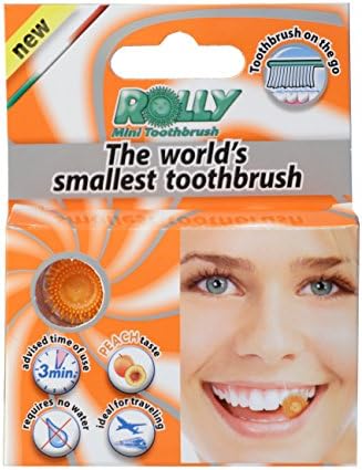 Rolly disposable toothbrush. Peach aroma. 4 packs with a blister of 6 disposable toothbrushes. RB1105