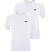 EoBeKee Boys' Compression Shirt, Youth Kids Short Sleeve Basketball Undershirt, Quick Dry Football Athletic Base Layer Tops