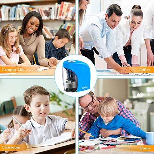 Pencil Sharpener,Electric Pencil Sharpener for NO.2 Pencils and Colored Pencils,Portable Automatic Electric Sharpener Feature for Home/School/Classroom/Office,USB or 2AA Batteries BLUE