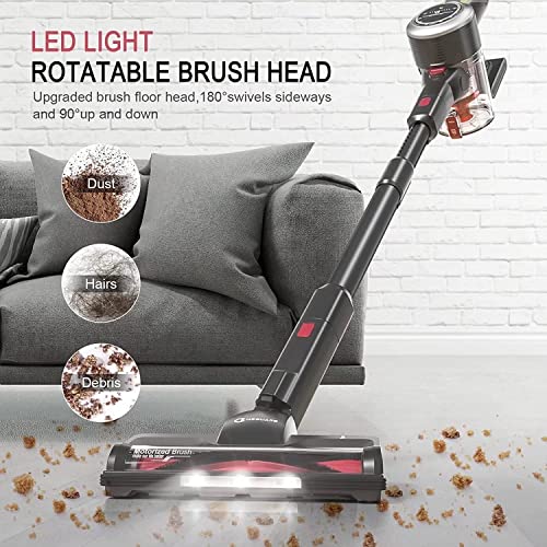 Cordless Vacuum Cleaner, Vacuum Cleaner with Detachable Battery