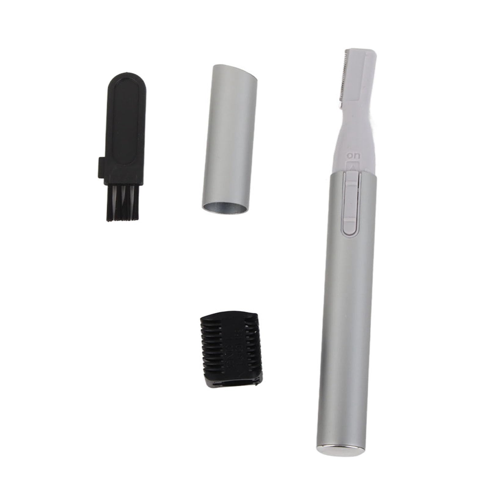 Portable Eyebrow Trimmer, Precision Facial Hair Trimmers Underarm Arm Bikini Legs Painless Eyebrow Shaper Hair Removal Grooming Shavers for Men and Women(Silver)