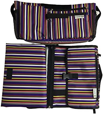 Baby Diaper Changing Pad Portable Comfortable Waterproof Wipeable with Stroller Organizer Bag Kit with Detachable Pad and Built in Head Cushion for Baby Newborn Infant By Aohayo (purple)