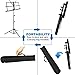 Music Stand, Kasonic 2 in 1 Dual-Use Folding Sheet Music Stand & Desktop Book Stand, Portable and Lightweight with LED Light/Music Sheet Clip Holder/Carrying Bag Suitable