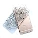 iPhone 6 Plus Case,iPhone 6s Plus Case,LUOLNH Henna Mandala Bihexagonal Flower Hard Plastic Clear Case Skin Cover for Apple iPhone 6/6S Plus (5.5)inch(Black)