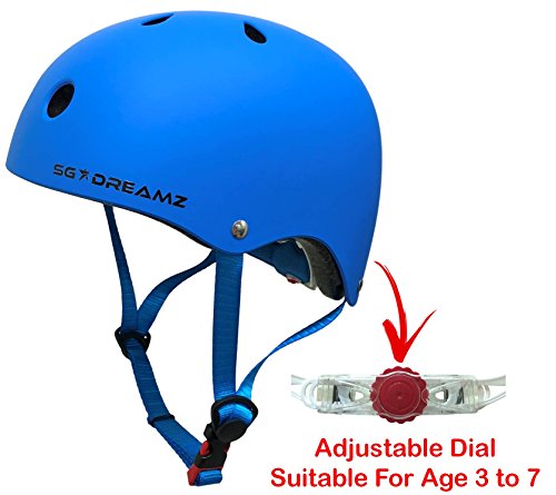 Kids Bike Helmet â€“ Adjustable from Toddler to Youth for Boys and Girls Ages 3 to 7 - Multi-Sport for Bike Skateboard Cycling Skate Scooter Roller Bicycle - Certified for Safety and Comfort (Blue)