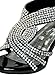 JJF Shoes Angel-37 Kids Black Little Girls Bling Rhinestone Platform Dress Heels Sandals-1