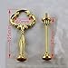 Lingxuinfo 4 Sets 3 Tier Cake Fruit Food Plate Stand Handle Fitting Hardware Rod Holder - Vintage Sunflower Metal (Golden)