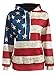 OQC Unisex USA American Flag Print 4th of July Patriotic Long Sleeve Pockets Slim Pullover Hoodie Sweatshirt