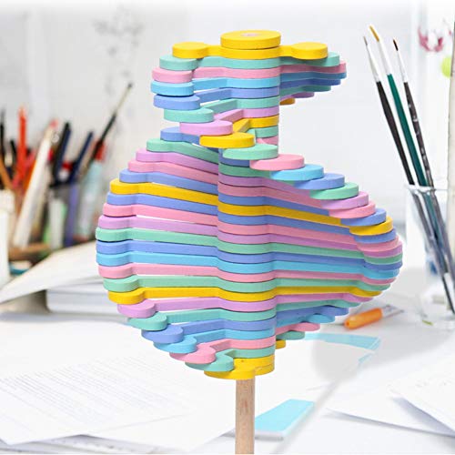 MeetUs Christmas Magic Rotating Toy Wooden Rotary Relief Bar Stress Relief Toys Puzzle Desk Fun Decompression Toy for Children and Adults,Home and Office Decor