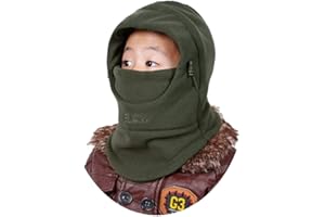 YR.Lover Children's Double-Deck Winter Windproof Cap Thick Warm Face Cover Adjustable Ski Hat