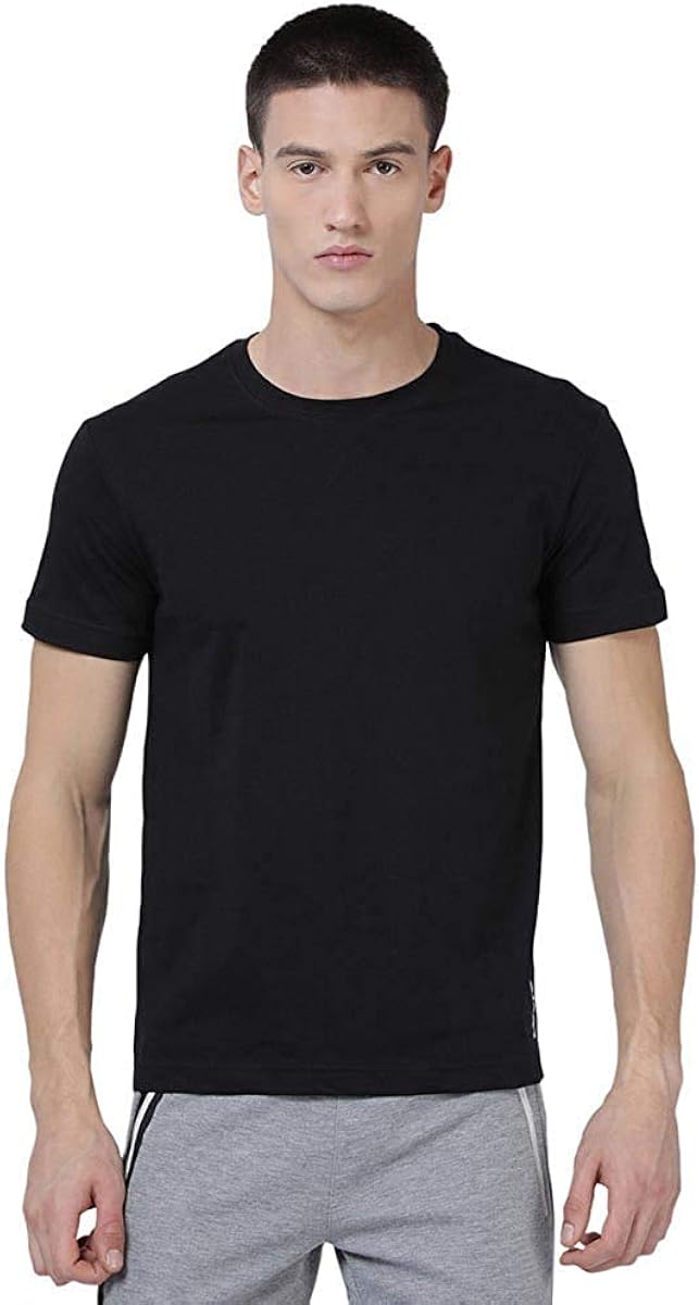Buy Plain Black Men Regular Fit TShirt at Amazon.in