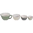 Creative Co-Op Batter Bowl Shaped (Set of 4 Sizes) Measuring Cups, Multicolor, 6.5 x 5