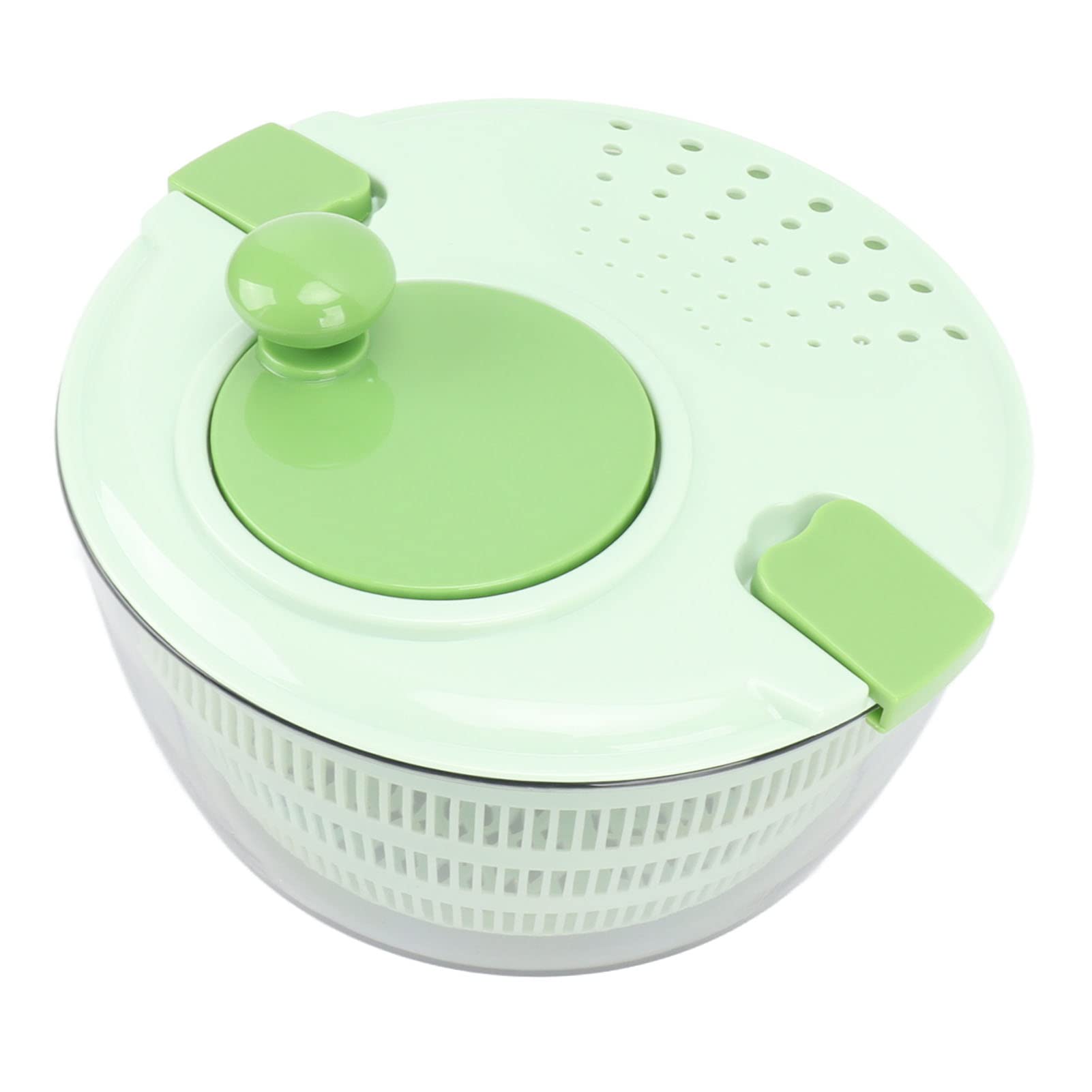 Salad Rotator, Manual Rotating Vegetable Washer Quick Mixing for Kitchen (Green)