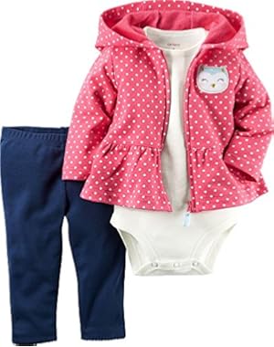 Baby Girls 3-pc. Jacket & Leggings Set Dot Print
