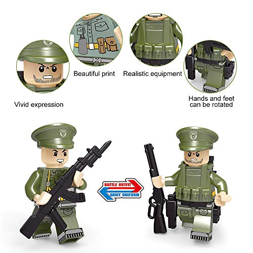 KAZI Toys Soldiers Action Figures - Marine Corps Soldiers,US Navy and Army Men with Military Weapons Accessories,16Pcs