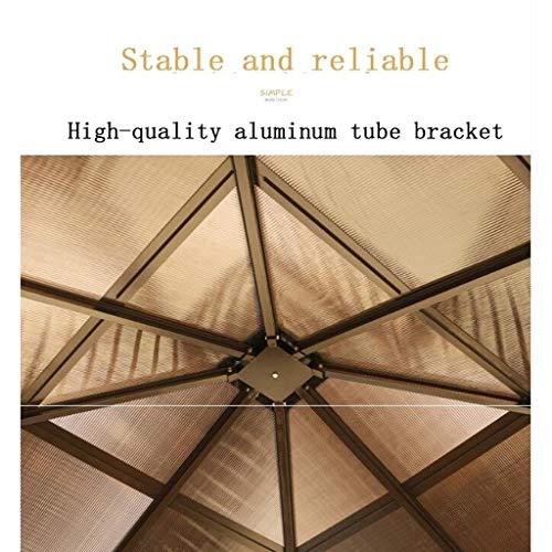 HLZY Gartenmöbel Pavillon 10x10 FT Außen Gazebos for Patios, im Freien doppelte Dachlüftungs Hinterhof Canopy Deck… – Bild 4