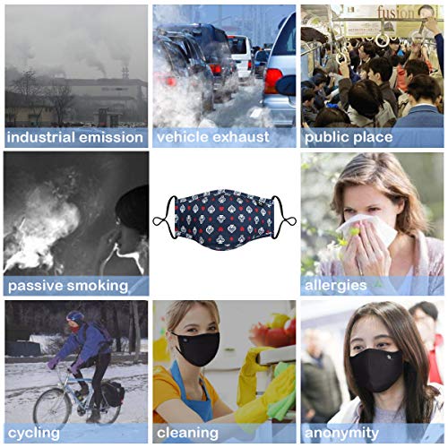 Washable Reusable Mouth Mask Cotton Anti Dust Half Face Mouth Mask for Men Women Dustproof With Adjustable Ear Loops
