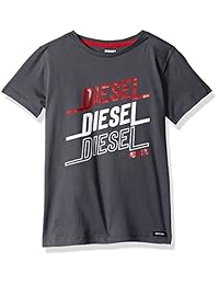 Diesel Boys 'de manga corta impresa playera de cuello redondo