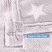 HYSEAS Flannel Fleece Star Throw Blanket Grey - Soft Plush Cozy Fuzzy Microfiber Blanket for Couch, Bed, Chair, Sofa - All Seasons Lightweight - 50x60 Inch