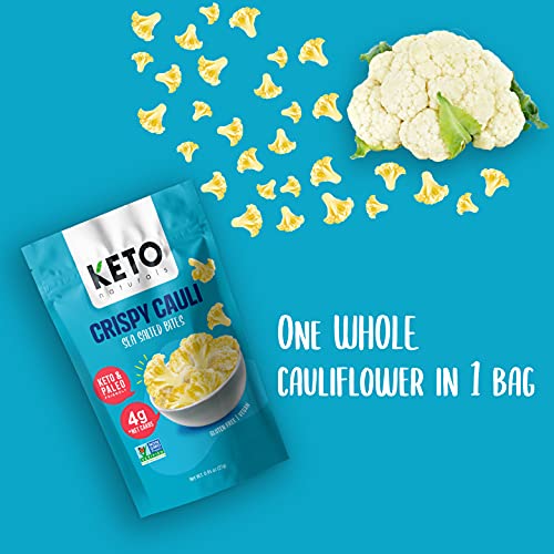 Cauliflower chips Keto bites low carb cauliflower thins (Sea Salt 4